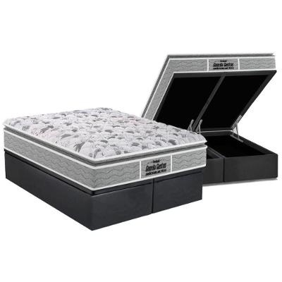 Cama Box Baú Colchão Espuma Probel D - Ep Guarda Costas Próextreme Plus Pillow TopBase Suede Gray