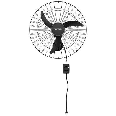 Ventilador Parede Ventisol 60cm Oscilante Preto New Premium 490 110V