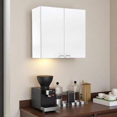 Armário Aéreo Carol 59,3CM 2 Portas MDF Porta de Bater Branco Mobigu