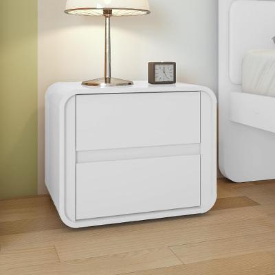 Mesa de Cabeceira Easy Like 2 Gavetas MDF-MDP Moderno Branco Móveis Lopas