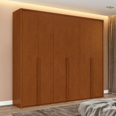 Guarda Roupa Casal Easy Move 6 Portas de Bater 4 Gavetas MDF Frassino Móveis Lopas 240CM