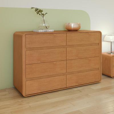 Cômoda Easy Like 8 Gavetas MDF-MDP Puxador Metálico Amêndoa Clean Móveis Lopas