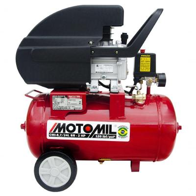 Compressor Cmi-8,7-24br Uso Hobby com Regulador Cinza Motomil 24L