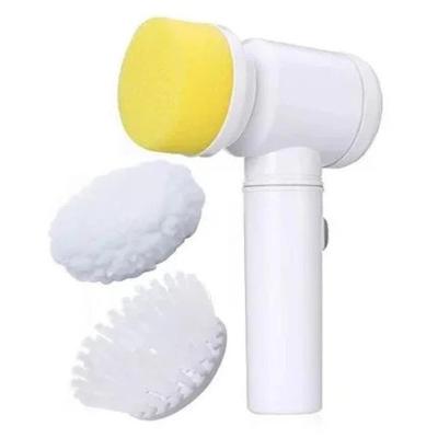 Escova de Limpeza Elétrica Multifuncional 5 em 1 sem Fio para Louças Banheiro e Sofá Branco Yeet