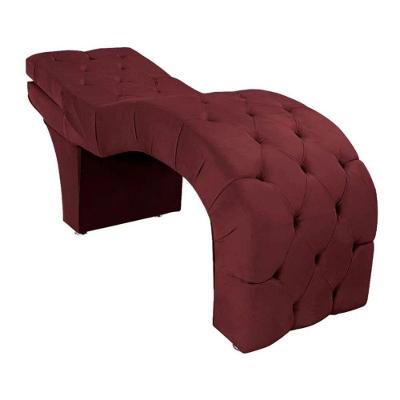 Maca Estética Estofada Reclinável Ergonômica Veludo Sabrina Cor:bordô