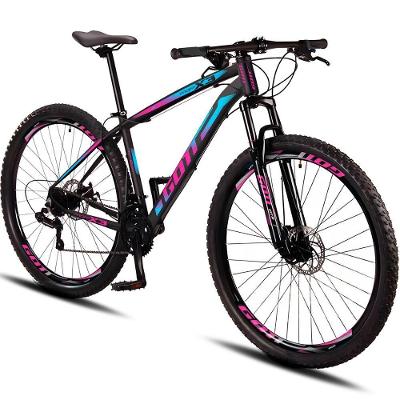 Bicicleta Aro 29 Alumínio Gott 21v Freio A Disco Propp X3 - Preto-rosa Azul - 17