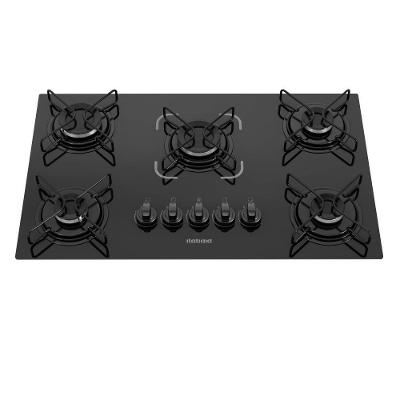 Cooktop a Gás Itatiaia Ess 5 Bocas Vidro Temperado Preto Acendimento Automático 220V