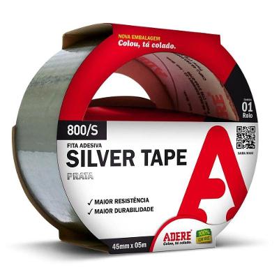 Fita Adesiva Silvertape Auto-serviço Prata Adere 45MMx5M