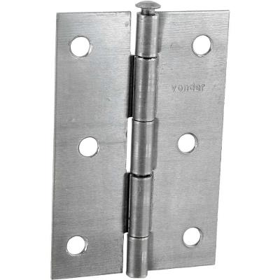 Dobradiça para Porta 3" Ferro Polido 6 Furos Inox Vonder 3268300000