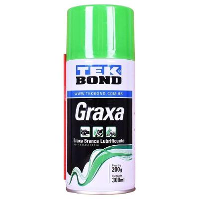 Graxa Spray Branca Tekbond Resistência à Água Proteção Contra Corrosão Oxidação Estabilidade