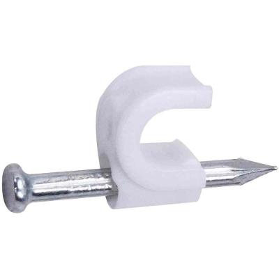Grampo Coaxial 10mm com Prego Comum Branco Ri Sampiet 15 Peças
