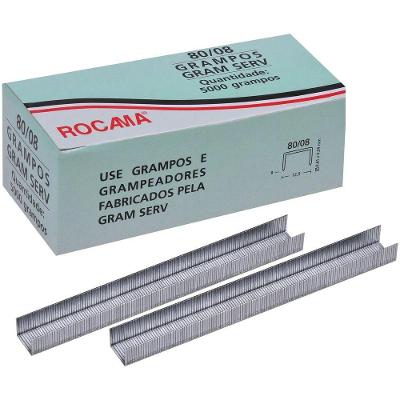 Grampeador Manual e Acessórios 80-08 Fixação Rápida com Grampos 8mm 5000 Peças Rocama