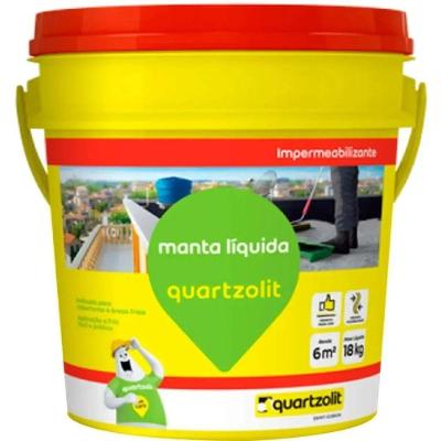 Manta Líquida Quartzolit Impermeabilizante Flexível com Alta Durabilidade Branco 18KG