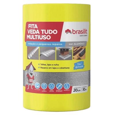 Manta Autoadesiva Veda Tudo Vedação Resistente Prata Quartzolit 20CM X 10M