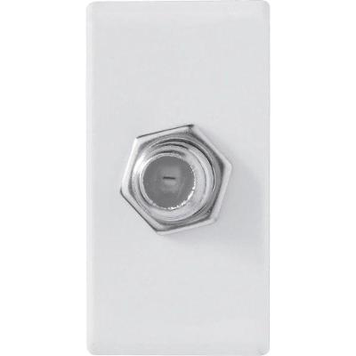 Módulo Tomada TV Coaxial T V Sat Direta Conexão Coaxial Branco Tramontina
