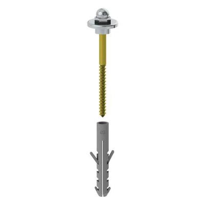 Parafuso para Lavatório Bucha 8 Latonado 50 Unidades Inox Real Metais