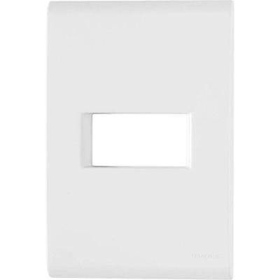 Placa 1 Posto Horizontal 4x2 Liz Sistema Modular Branca Tramontina 8,3CM