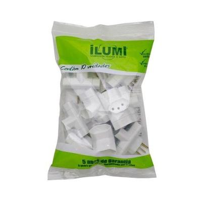 Pino Três Saídas 3P-10A com Bivolt Branco Ilumi Materiais Elétricos
