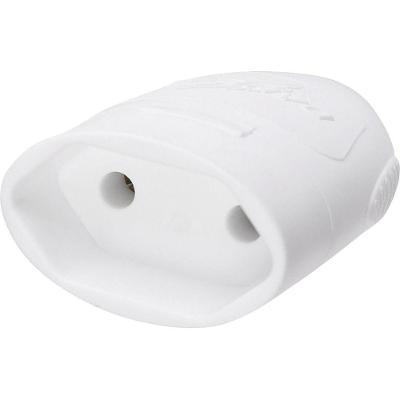 Plugue Fêmea DN1610 2P Redondos Seguro Diferenciado Branco Daneva 20A 250V~ Bivolt