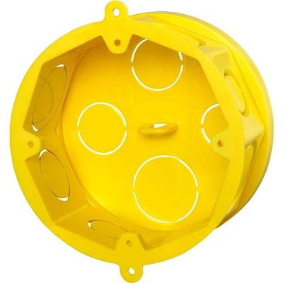 Caixa de Luz Octogonal 1255 com Fundo Móvel Amarelo Krona 4CM