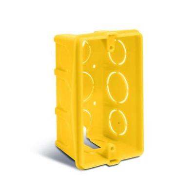 Caixa de Luz 4X2 para Instalação Elétrica Reforçada Amarela Roma Bivolt
