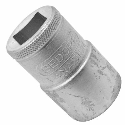 Soquete Estriado 18MM Encaixe 1-2 Acabamento Niquelado e Cromado Gedore