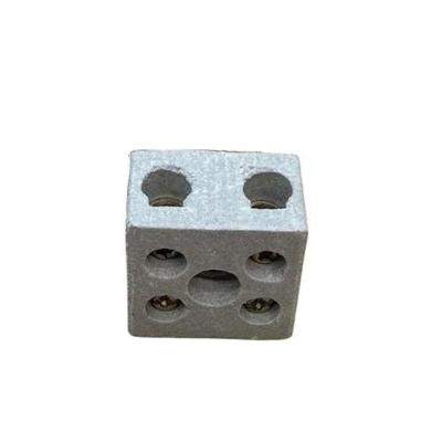 Conector Cerâmico Bipolar 10mm² 2p Até 30a Porcelana Bivolt Durabem