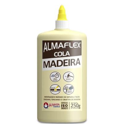 Cola para Madeira Adesivo Específico para Madeira Resina Sintética Almata 250G