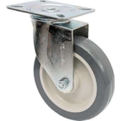 Rodízio Base Giratório SGPL512 com Carga 75kg em PVC sem Freio Rodiline