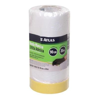 Fita Crepe Veda Mancha para Mascaramento e Vedação Contra Manchas Atlas 90CMX20M