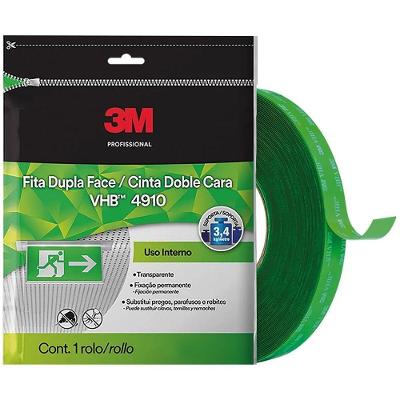 Fita Dupla Face 4910 Fixação Permanente Invisível Branco 19MMX5M