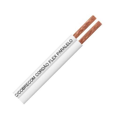 Fio Cabo Paralelo 2x2,5mm com Condutor de Cobre e Cor Branca Bivolt Cobrecom 2,5MM²
