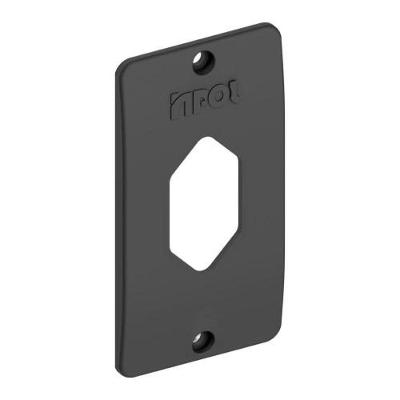 Eletroduto Tampa 1 Tomada Hexagonal Vertical 3-4 com Isolamento Elétrico Preto Inpol 3-4"