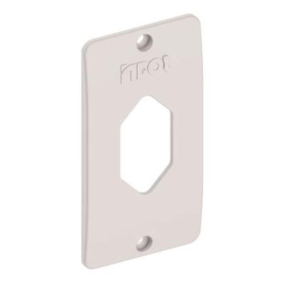 Eletroduto Tampa 1 Tomada Hexagonal Vertical 3-4'' com Isolamento Elétrico Branco Inpol