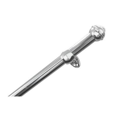 Suporte e Varao Pratiko Kit para Cortina Simples Cromado Prata Bella Arte 2M