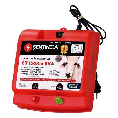 Eletrificador de Cerca Super Turbo 150km Alcance 30.000m Bivolt Sentinela