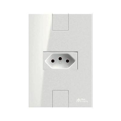Tomada 2P+T 10A 250VCA com Placa Click 33652 Mec Tronic