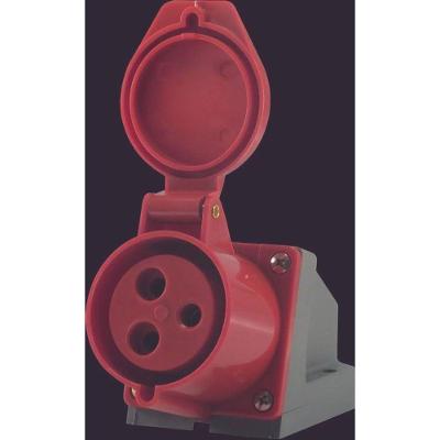 Tomada Sobrepor 3P+T 32A 380-415V 6H Industrial Vermelha Soprano