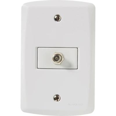 Tomada TV Coaxial Lux2 com Sistema Modular Branca Tramontina
