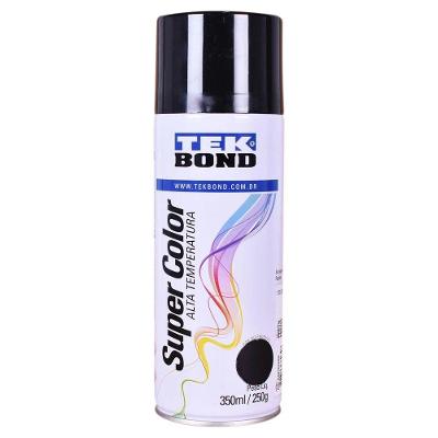 Tinta Spray Alta Temperatura com Resistência Até 600 graus C Preto Tekbond 350ML