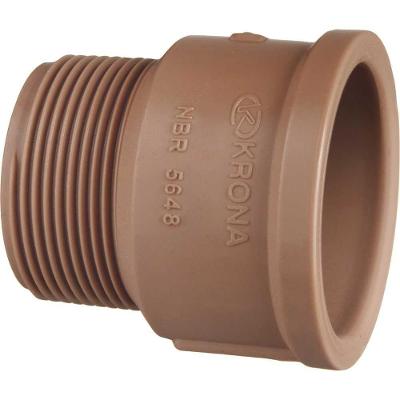 Adaptador para Encanamento 331 Soldável com Rosca Fêmea Água Fria PVC Marrom Krona