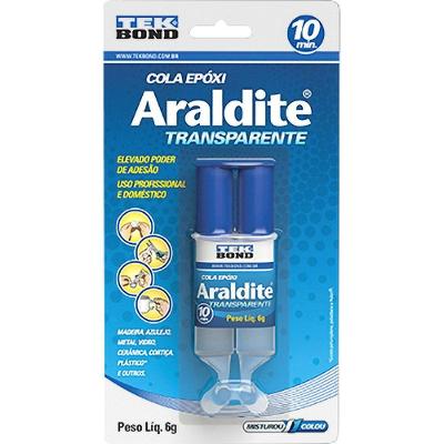 Adesivo Epóxi Tipo Seringa Araldite Transparente Relação 1:1 Tekbond 6G 10828500602