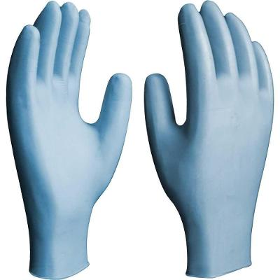 Luva Nitrílica LV-SA-NA100-9 Palma Lisa Pontas Texturizadas Azul T9 Imbat
