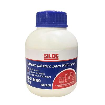 Adesivo Cano PVC Siloc Soldagem Água Fria Registros Válvulas Transparente 175G