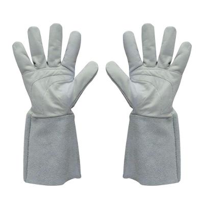 Luva de Vaqueta CA 31593 Palma e Dorso Cano Raspa 20cm Cinza Safex