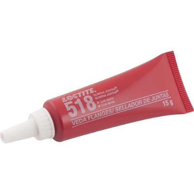 Vedante Anaeróbico para Flanges 518 Vedação de Juntas Semi-Flexível Vermelho Loctite 15G