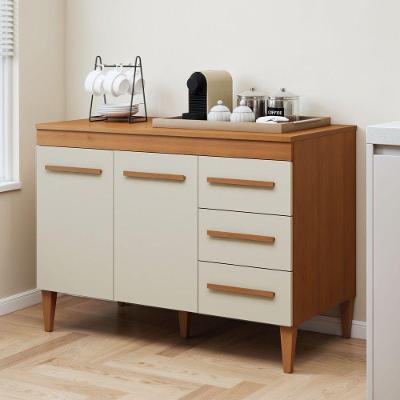 Balcão de Cozinha Virtus 2 Portas 3 Gavetas MDP 120CM Kaiki Móveis