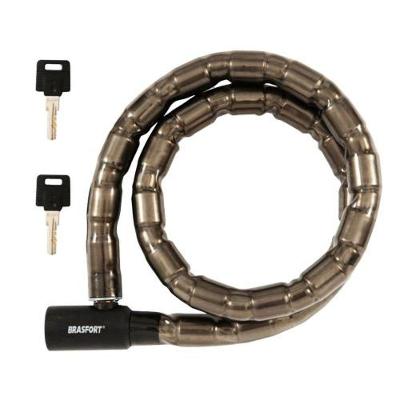 Cadeado para Moto com Chave 22MM X 1,2 METRO Resistente a Impactos e Corrosão com Revestimento PVC
