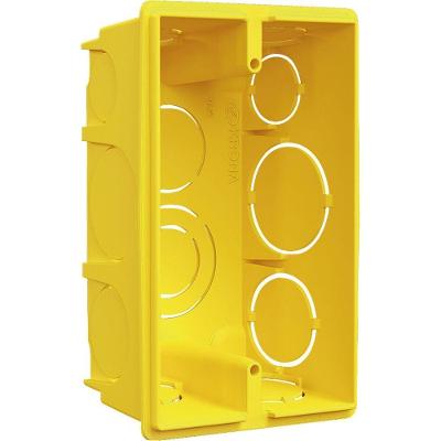 Caixa de Luz Retangular para Eletroduto Corrugado Flexível 4 X 2 com Fórmula Antichamas Amarelo