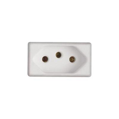 Módulo Tramontina Tomada 2P+T 10A-250V com Contato Perfeito Branco Bivolt
